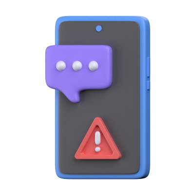 Chat Aviso Alerta Icono 3D 3D Graphic