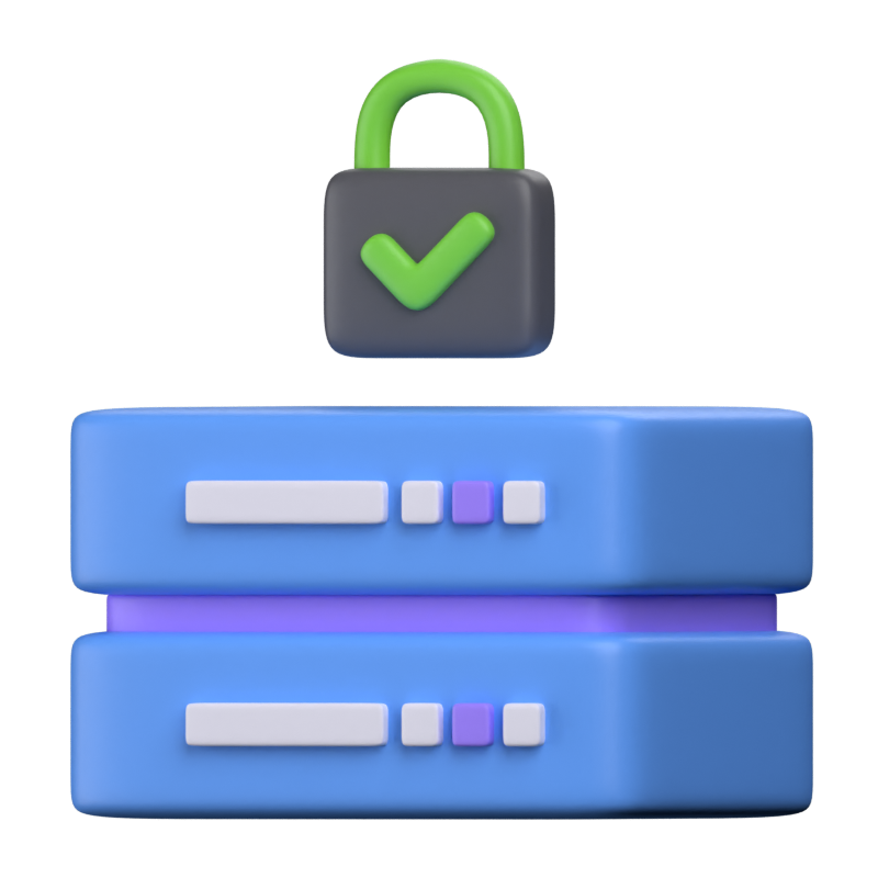 Database Security 3D Icon 3D Graphic