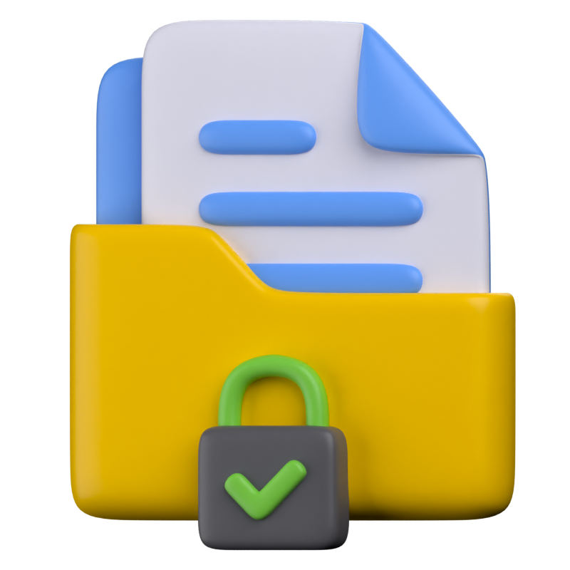 Folder Security 3D Icon