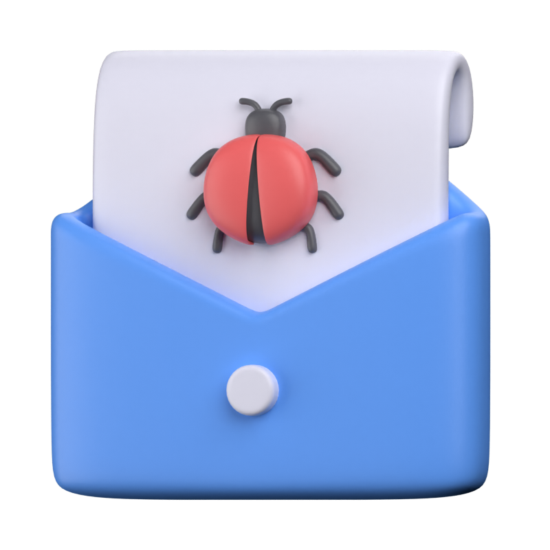 E-Mail-Virus 3D-Symbol