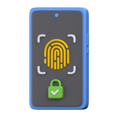 Fingerprint Security 3D Icon 3D Graphic