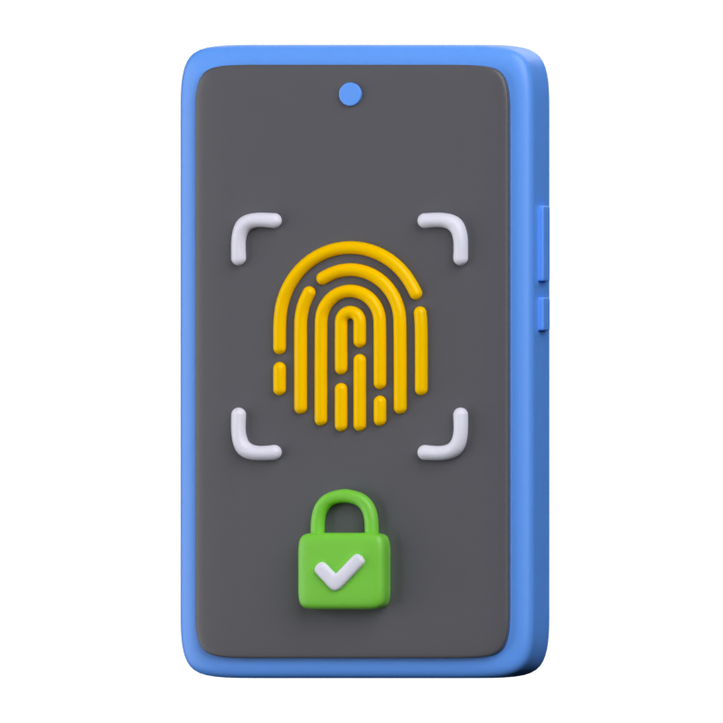 Fingerprint Security 3D Icon 3D Graphic