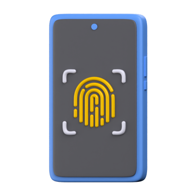 Fingerprint Identification 3D Icon 3D Graphic