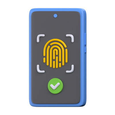 Fingerprint Authentication 3D Icon 3D Graphic