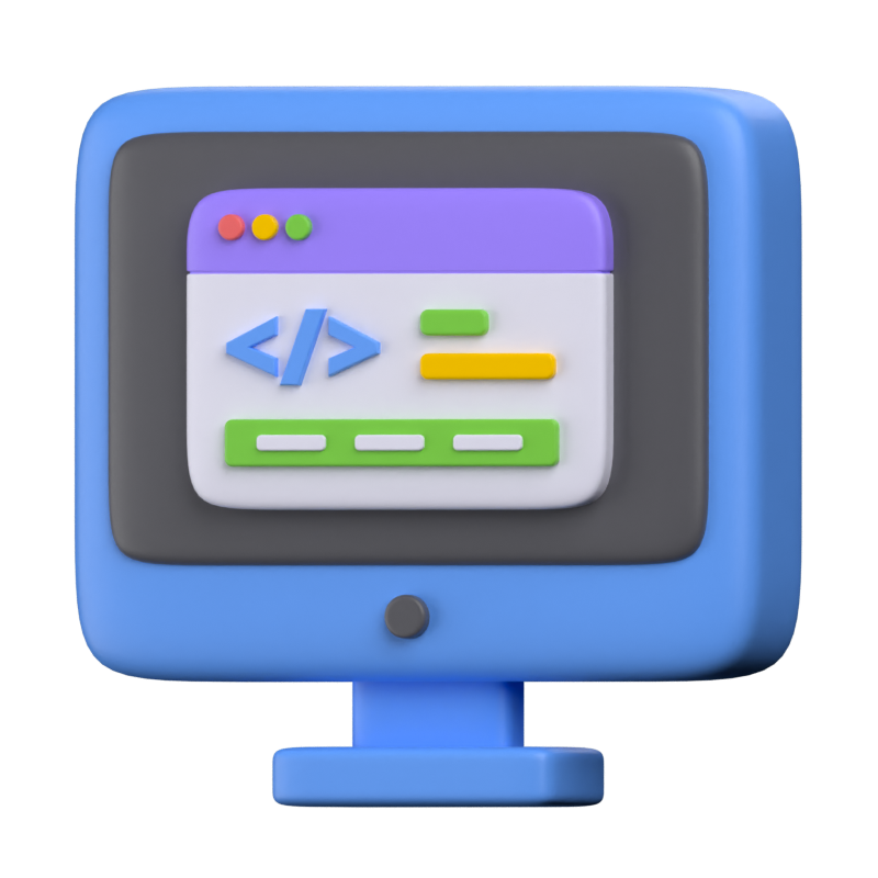 Coding 3D Icon 3D Graphic