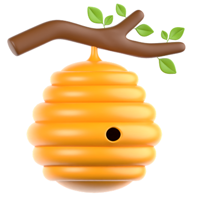 Bee Hive 3D Icon 3D Graphic