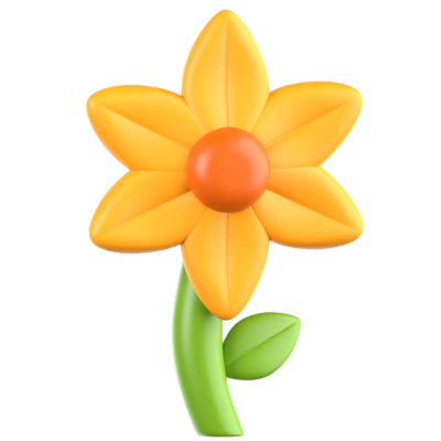 Flower 3D Icon 3D Graphic