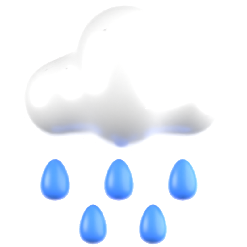 Regen 3D-Symbol