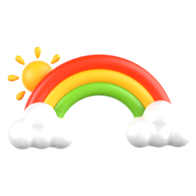 Regenbogen 3D-Symbol 3D Graphic