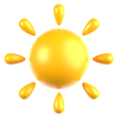 sonne 3d-symbol 3D Graphic