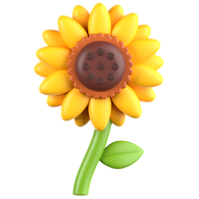 Sunflower 3D Icon 3D Graphic