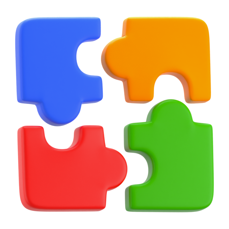 Split Puzzle 3D Icon