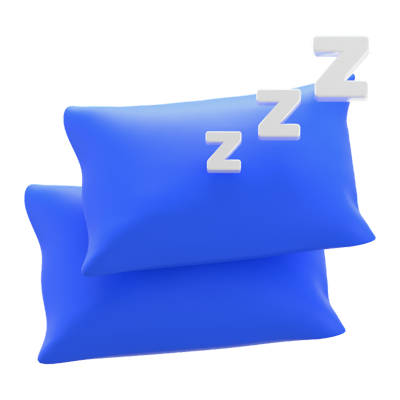 Sleep Pillow 3D Icon 3D Graphic