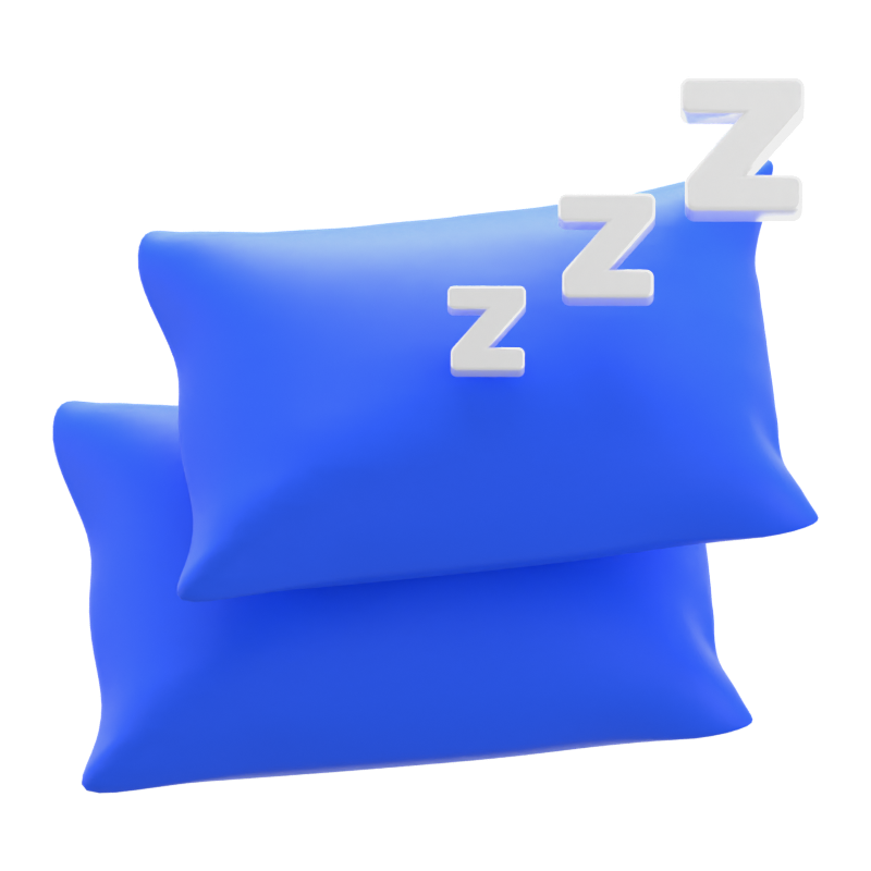 Sleep Pillow 3D Icon 3D Graphic