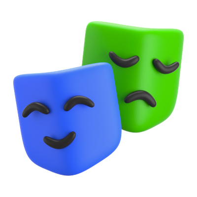 dual emotion 3d-symbol 3D Graphic