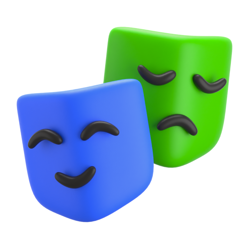 Dual Emotion 3D-Symbol 3D Graphic