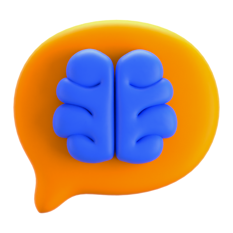 Brain Talk 3D Icon