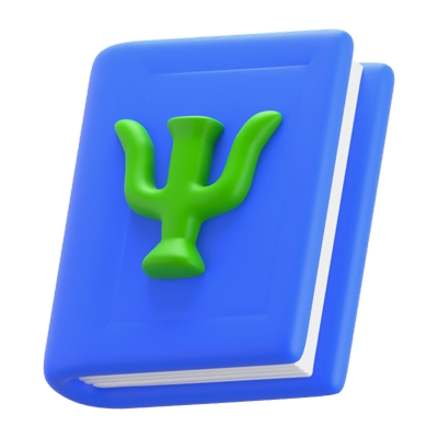 psychologie buch 3d icon 3D Graphic