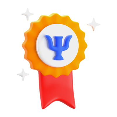 Psychologyst Medal 3D Icon 3D Graphic