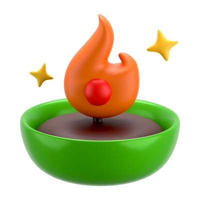 Candle Light 3D Icon 3D Graphic