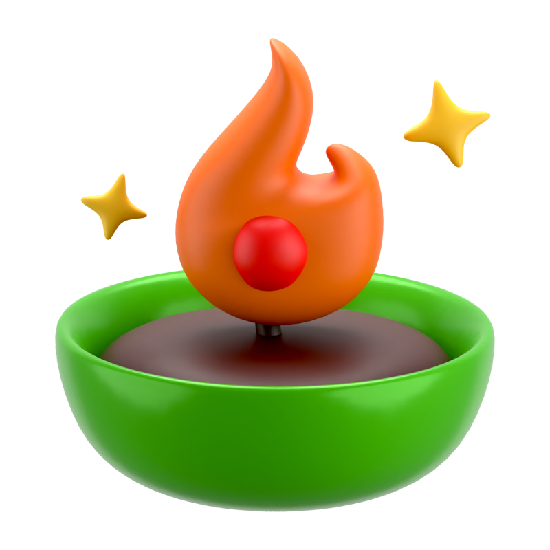 Candle Light 3D Icon 3D Graphic