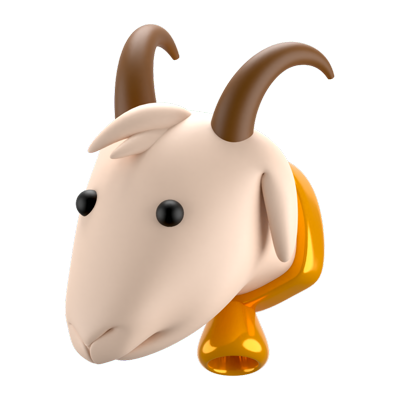 Goat 3D Icon 3D Graphic