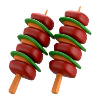 satay 3d-symbol 3D Graphic