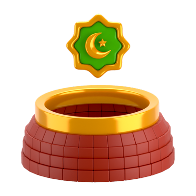 Muslim Zam Water Well 3D Icon 3D Graphic