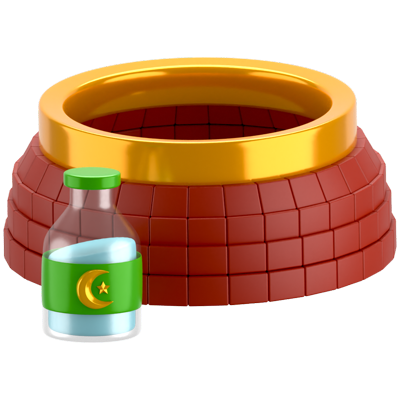 zam zam wasser brunnen 3d icon 3D Graphic