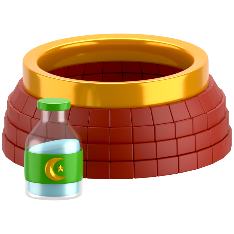 Zam Zam Wasser Brunnen 3D Icon 3D Graphic