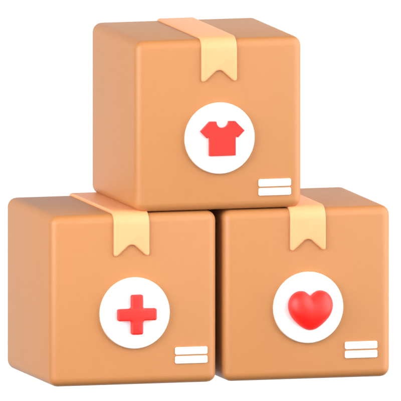 Charity Box 3D-Symbol 3D Graphic