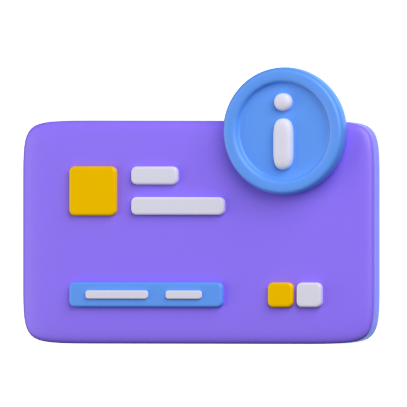 Payment Info 3D Icon