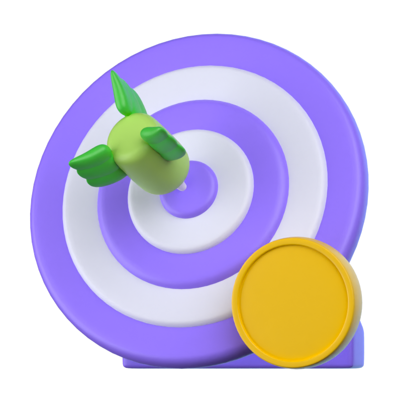 Investment Target 3D Icon