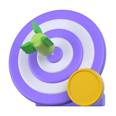 Investment Target 3D Icon 3D Graphic