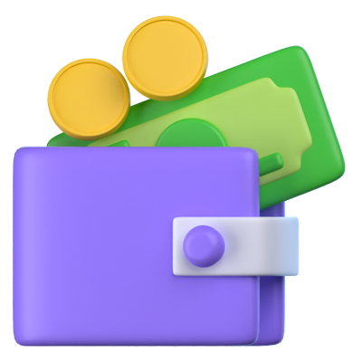 Wallet 3D Icon 3D Graphic