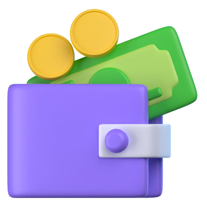 Wallet 3D Icon