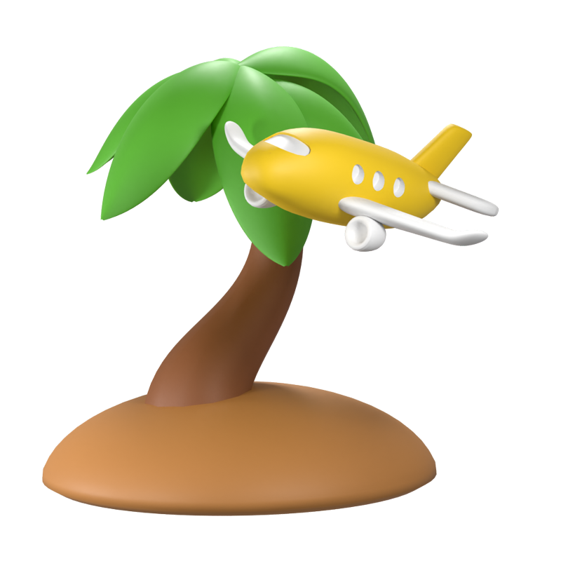 Vuelo tropical Icono 3D 3D Graphic