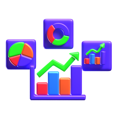 ícone 3d de análise de negócios 3D Graphic