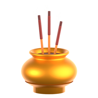 Incense 3D Icon 3D Graphic