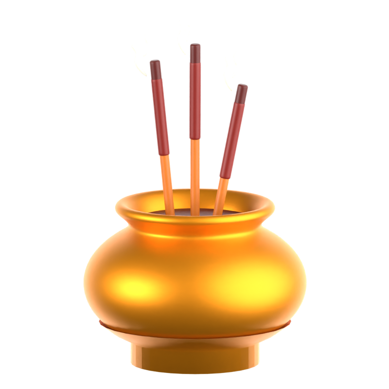 Incense 3D Icon 3D Graphic