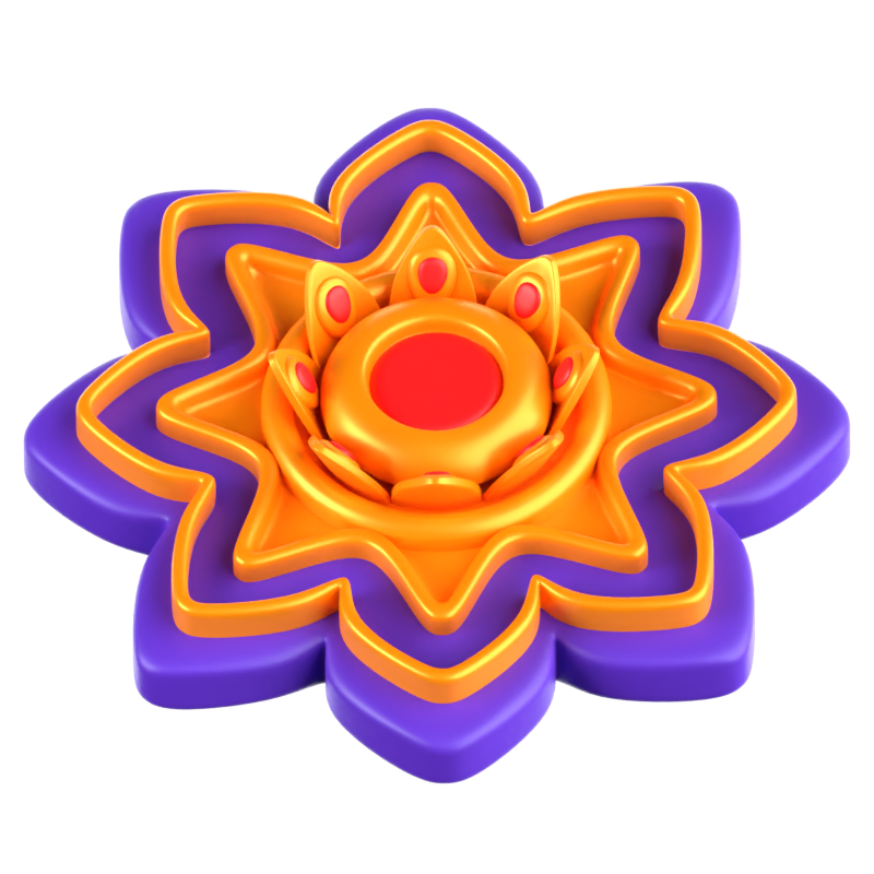 Rangoli 3D-Symbol 3D Graphic