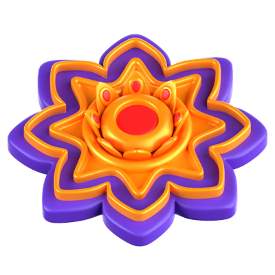 Rangoli 3D-Symbol 3D Graphic