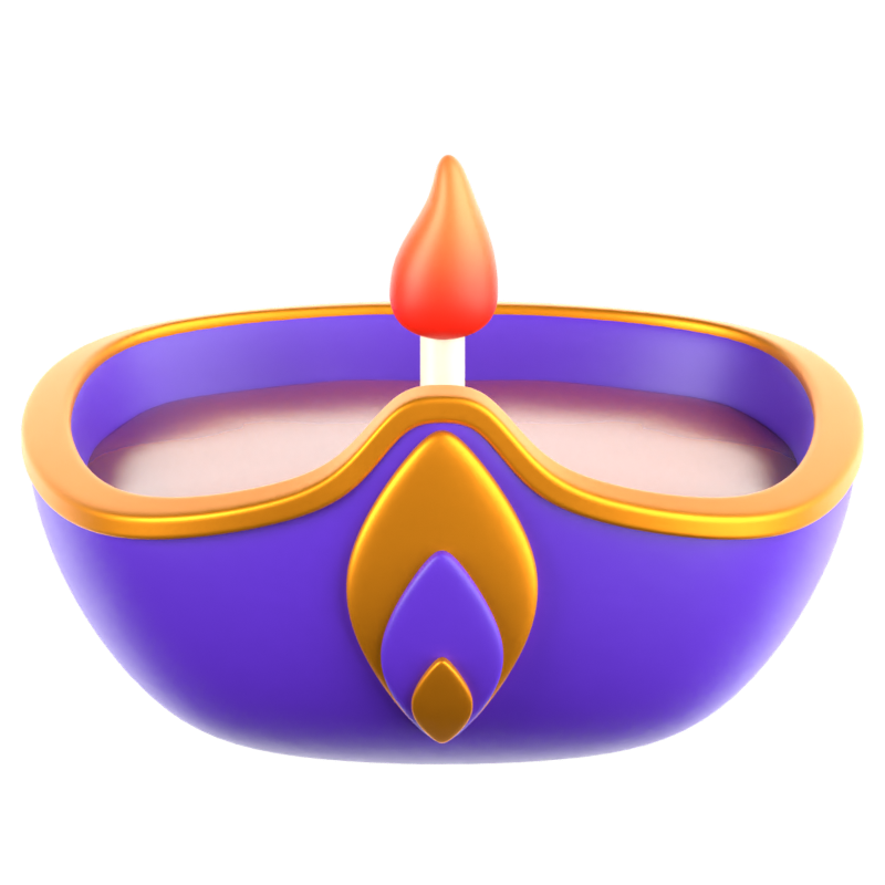 Diwali Lámpara Icono 3D 3D Graphic