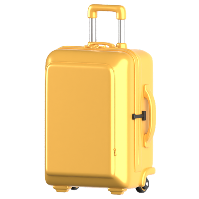 Light Luggage 3D Icon 3D Graphic