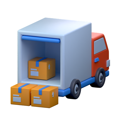 Truck Loading 3D Icon 3D Graphic