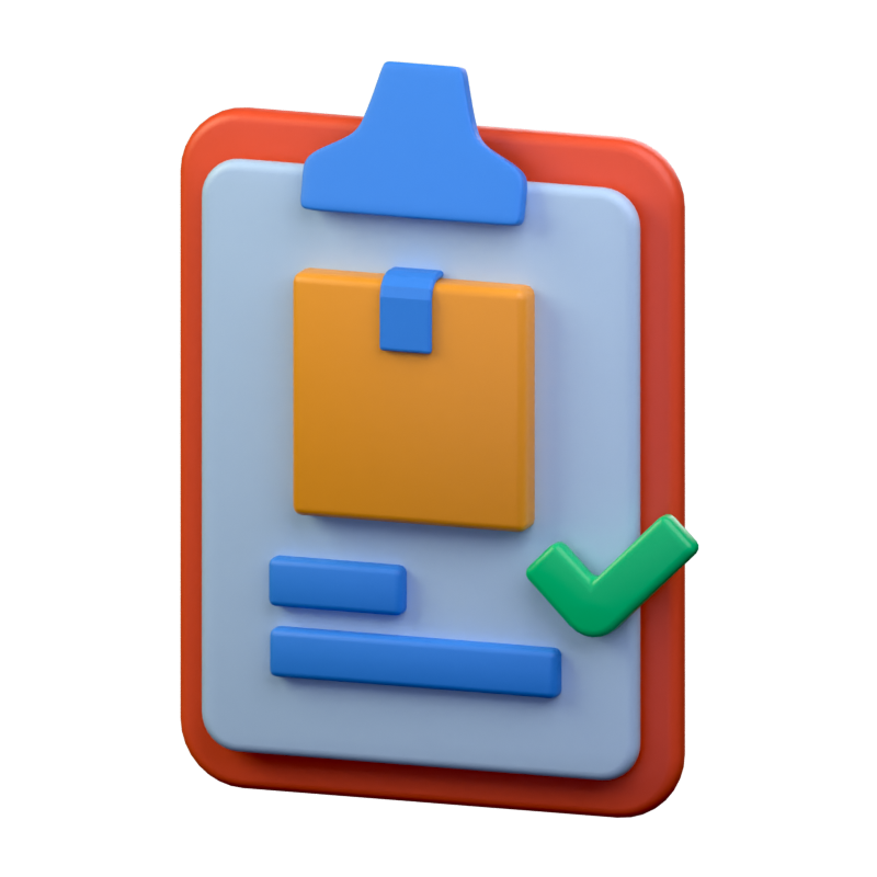 Delivery Report Ok 3D Icon