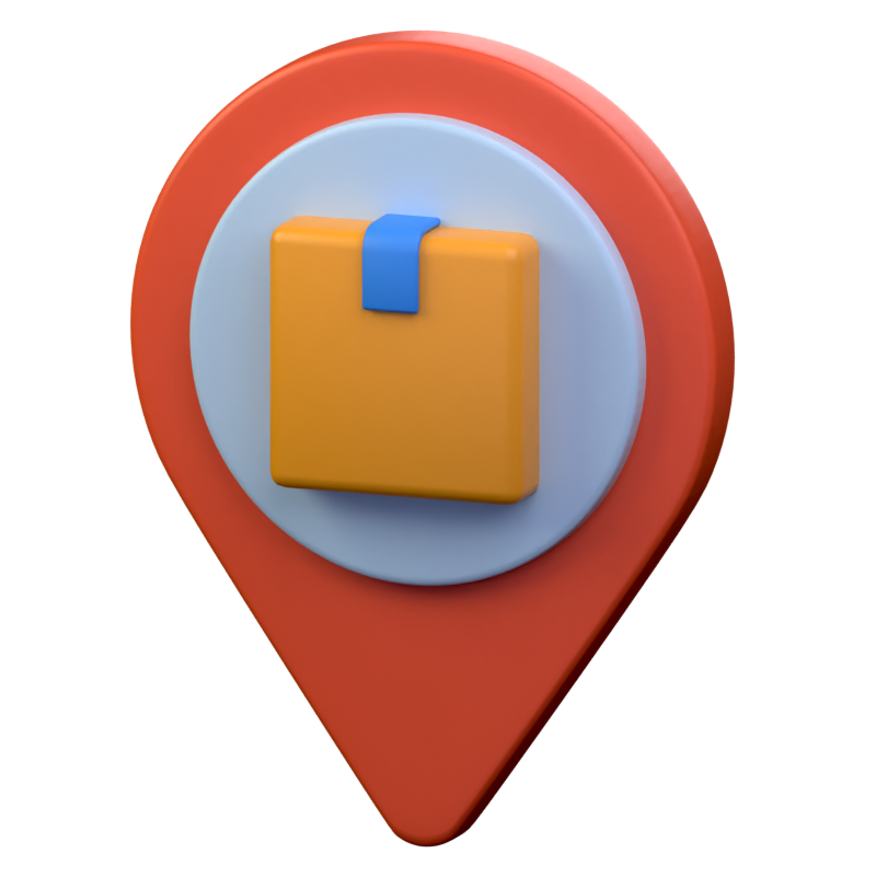 Package Location 3D Icon