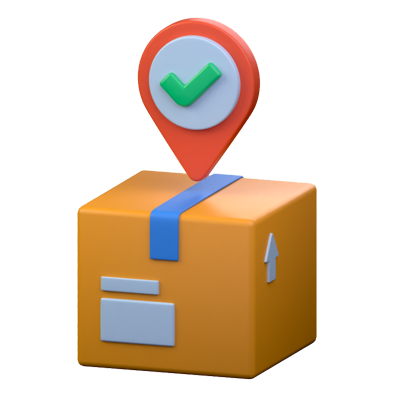 Package Location Done 3D Icon 3D Graphic