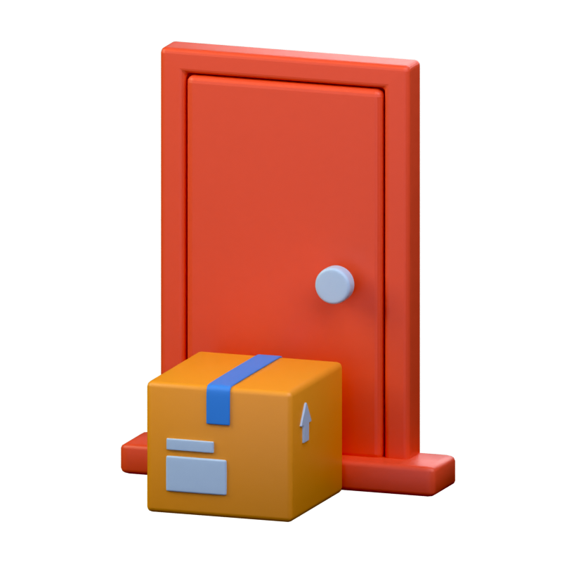 Package Front Door 3D Icon