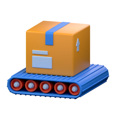 Package Conveyor 3D Icon 3D Graphic